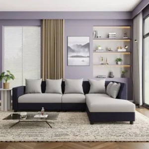 Wakefit Skiver L Shape 6 Seater Sofa Set